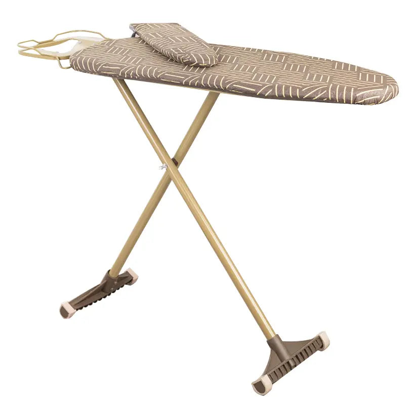 Large Household Folding Ironing Board Metal Ironing Table with Vertical Rack and Iron Pad for Clothes Ironing