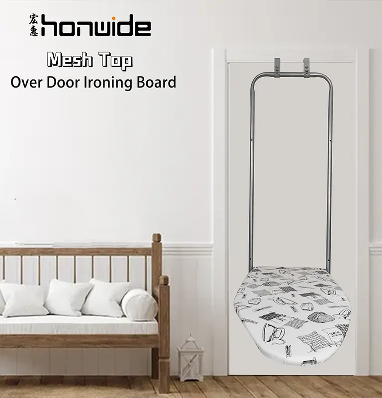 Cheap Price Wall Mounted Ironing Board with Steel Mesh Top Convenient Folding Iron Table for Bathroom Use