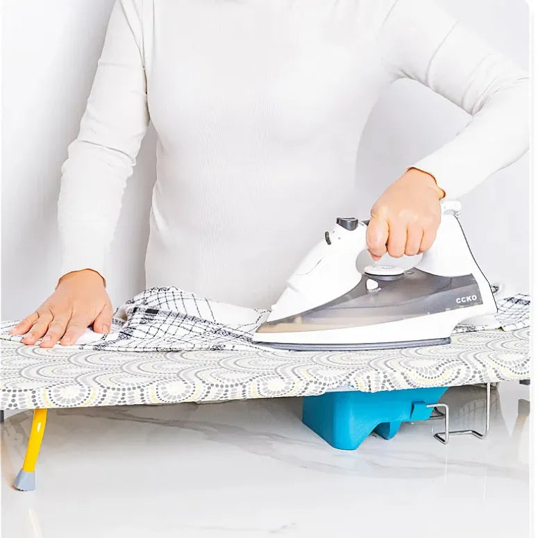 Wall-Mounted Ironing Board Space-Saving Folding Legs Heat-Resistant Cloth Cover Iron Storage Use Clothing Designed Small Spaces