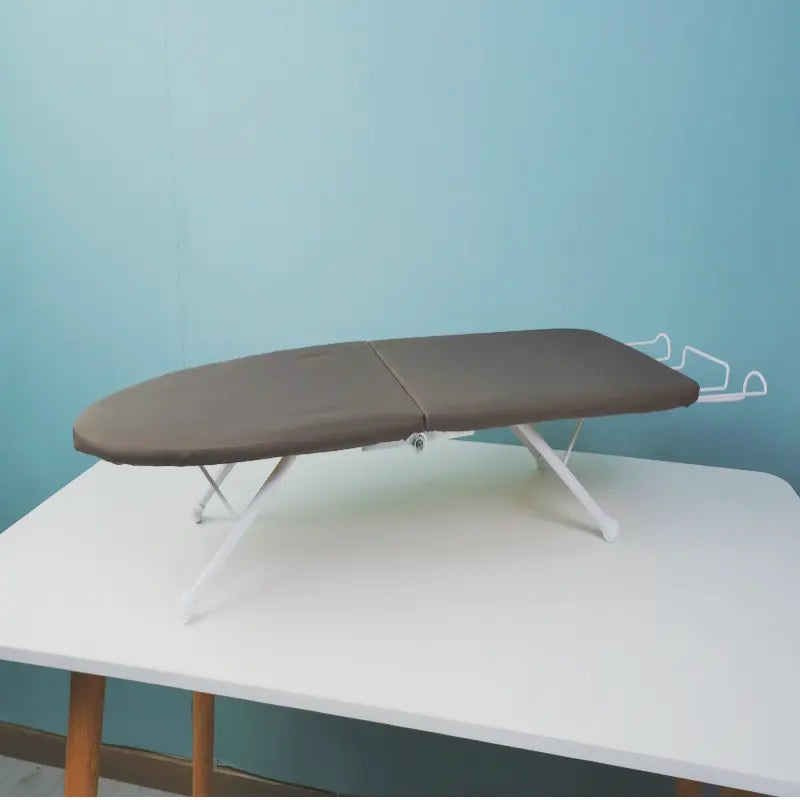 Foldable Mini Ironing Board with Cotton Cover Small Tabletop Wood Ironing Board with Iron Rest for Clothing Tools Cleaning