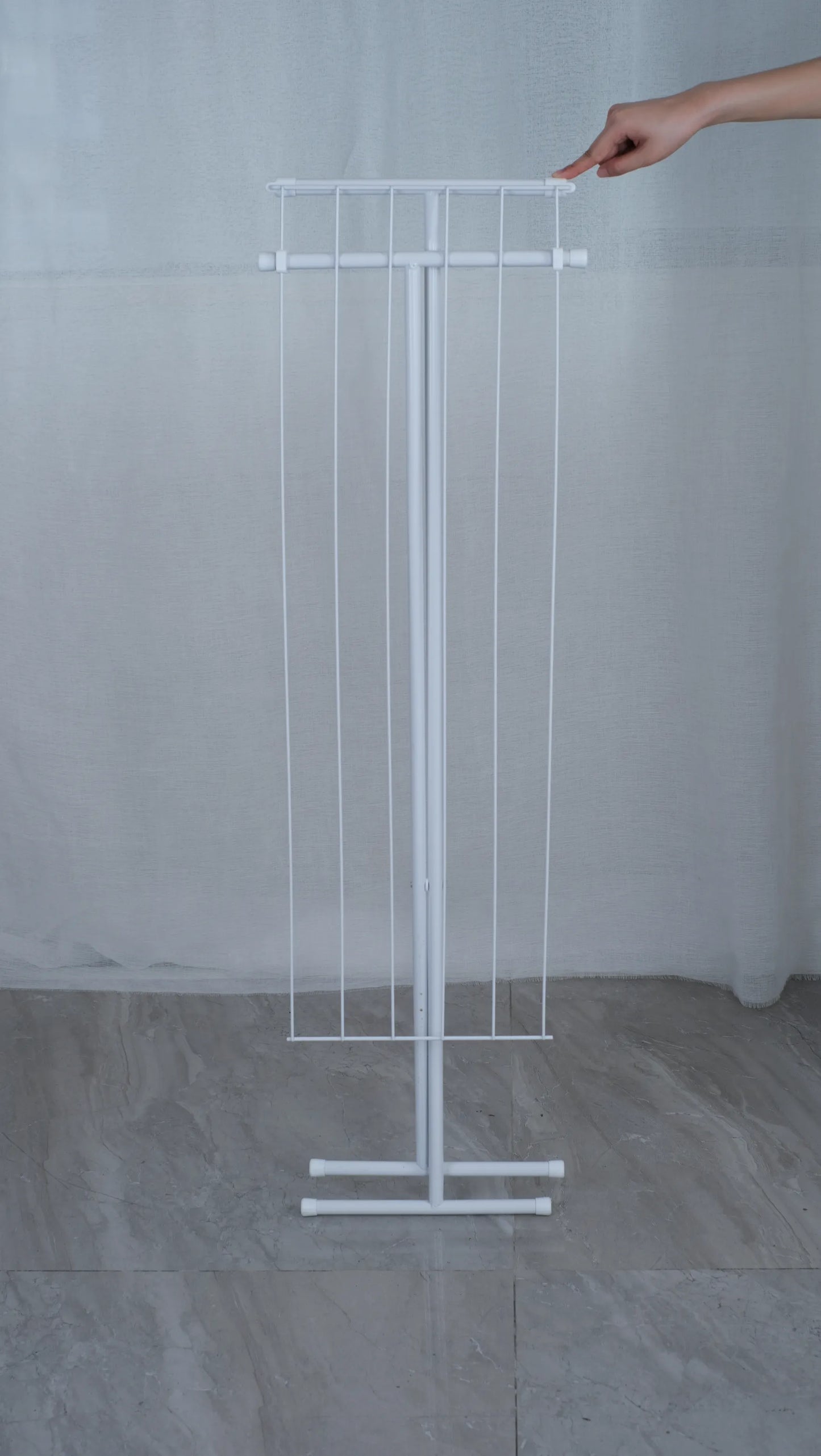 Foldable Metal X-Frame Clothes Hanger Anti-Skid Rubber Feet 9M Indoor Balcony Storage Drying Rack Area Custom Iron Bag for Tools
