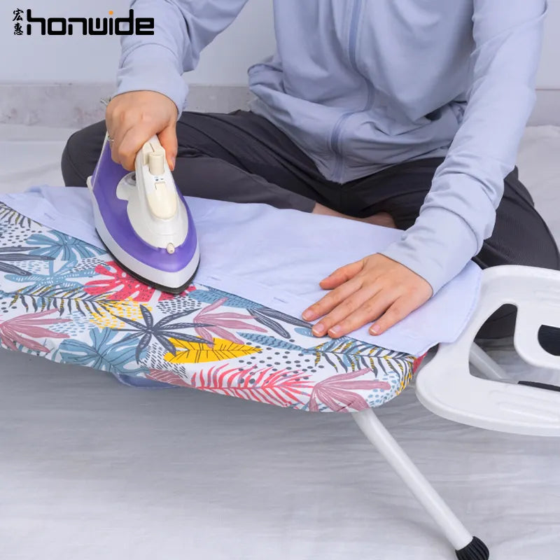 Mini Folding Ironing Board with Iron Rest Small Steel Ironing Board with Cotton Covers for Wardrobe Use
