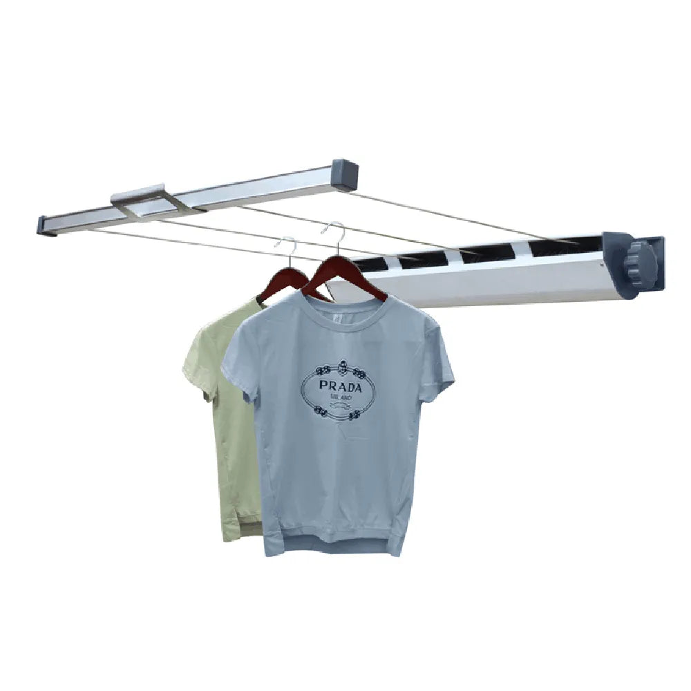Convenience Retractable Wall-Mounted Iron Clothesline for Small Apartments and Balconies for Courtyard and Outdoor Use
