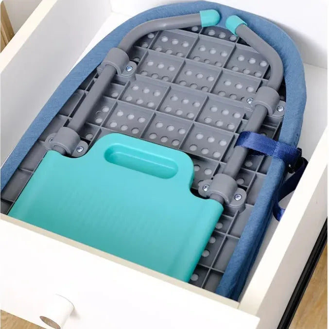 European Design Style Mini Ironing Board Tabletop Foldable with Durable Plastic and Iron Material Hook Type Installation
