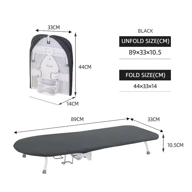 Wall-Mounted Ironing Board Space-Saving Folding Legs Heat-Resistant Cloth Cover Iron Storage Use Clothing Designed Small Spaces