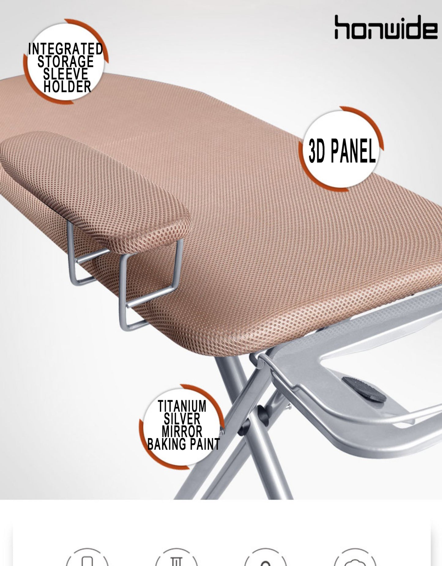 3D breathable household ironing board folding ironing table