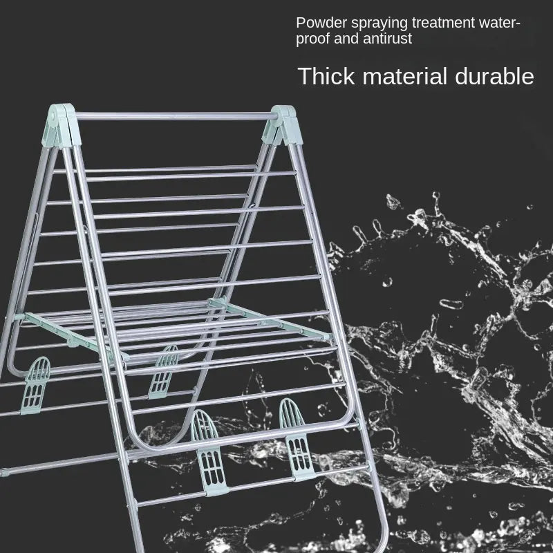 Modern Indoor Foldable Iron Organizer Custom Industrial Wing for Household Clothes Drying Rack for Bathroom Balcony Quilt
