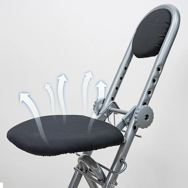 Standing Chair with Backrest for Ironing, Adjustable Stool, Standing Desk Stool, Foldable High Seat Office Chair