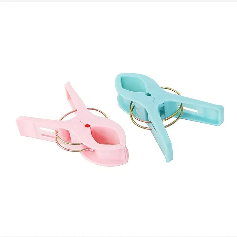 Flexible Windproof Metal Bag Clothes Clip Colorful Plastic Cloth Fastener for Kitchen Wardrobe Living Room Use Shoes Tools Iron