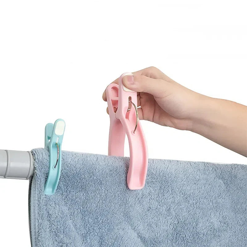 Flexible Windproof Metal Bag Clothes Clip Colorful Plastic Cloth Fastener for Kitchen Wardrobe Living Room Use Shoes Tools Iron