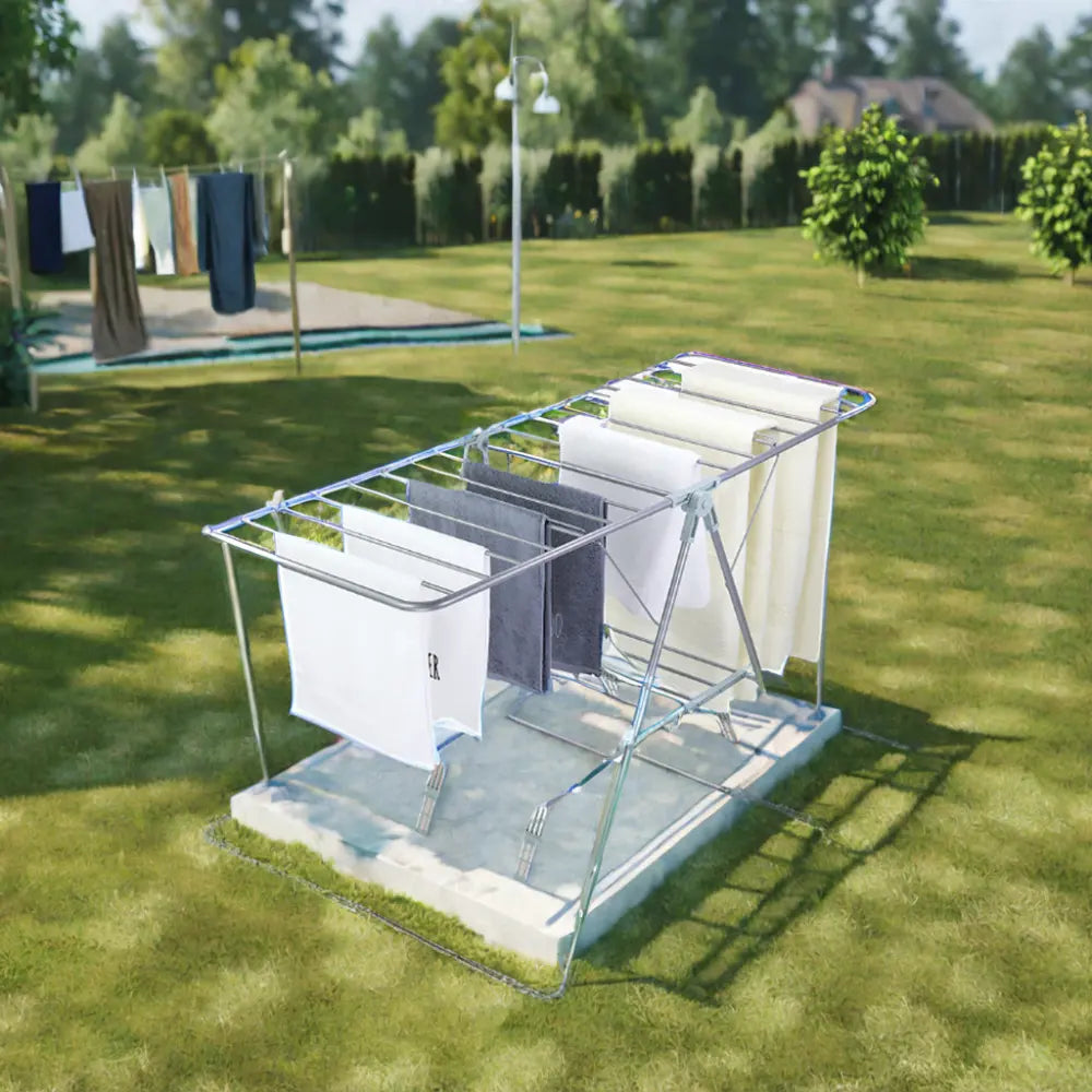 Modern Indoor Foldable Iron Organizer Custom Industrial Wing for Household Clothes Drying Rack for Bathroom Balcony Quilt
