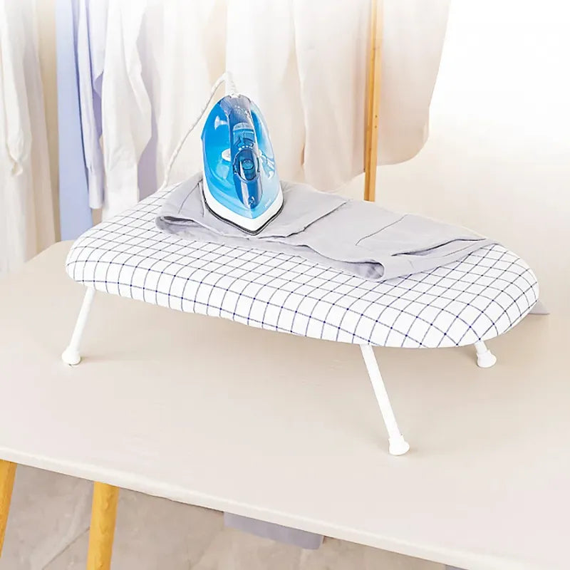 Mini 100% Cotton and Heat Resistant Cover Folding Ironing Board for Wardrobe and Bathroom Cleaning Europe Style Design