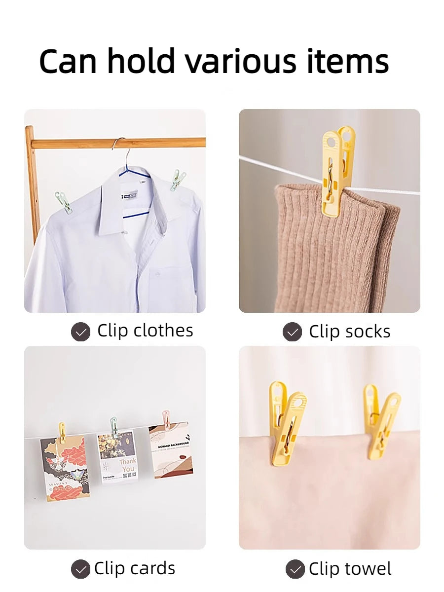 20 PSC & 40 PSC Flexible Plastic Clothing Clips Colorful Clothespins for Practical Use