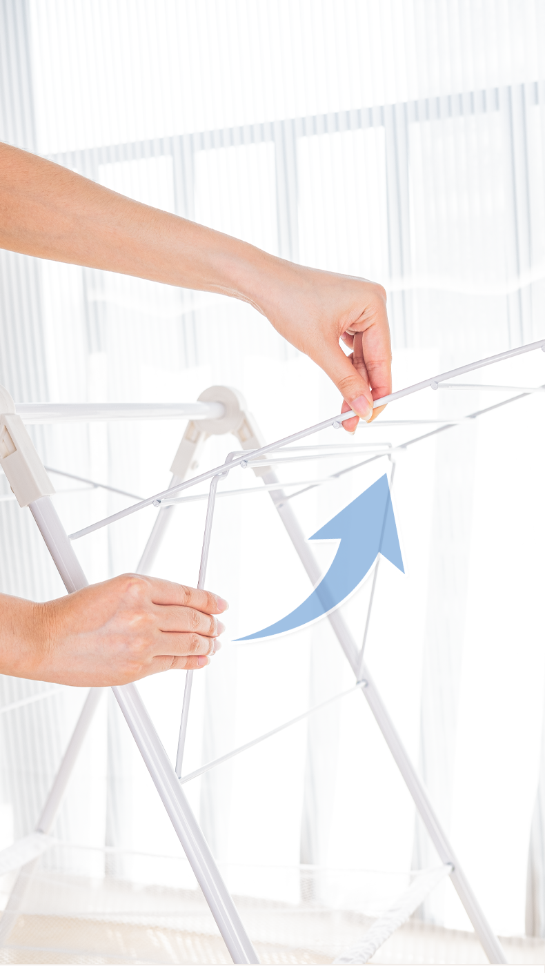 Portable Double-Tier Foldable Drying Rack for Shoes Clothing Bay Window Balcony Saving for Bathroom Wardrobe Travel Camping