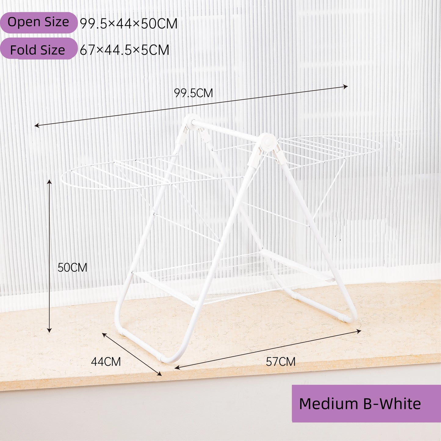 Portable Double-Tier Foldable Drying Rack for Shoes Clothing Bay Window Balcony Saving for Bathroom Wardrobe Travel Camping