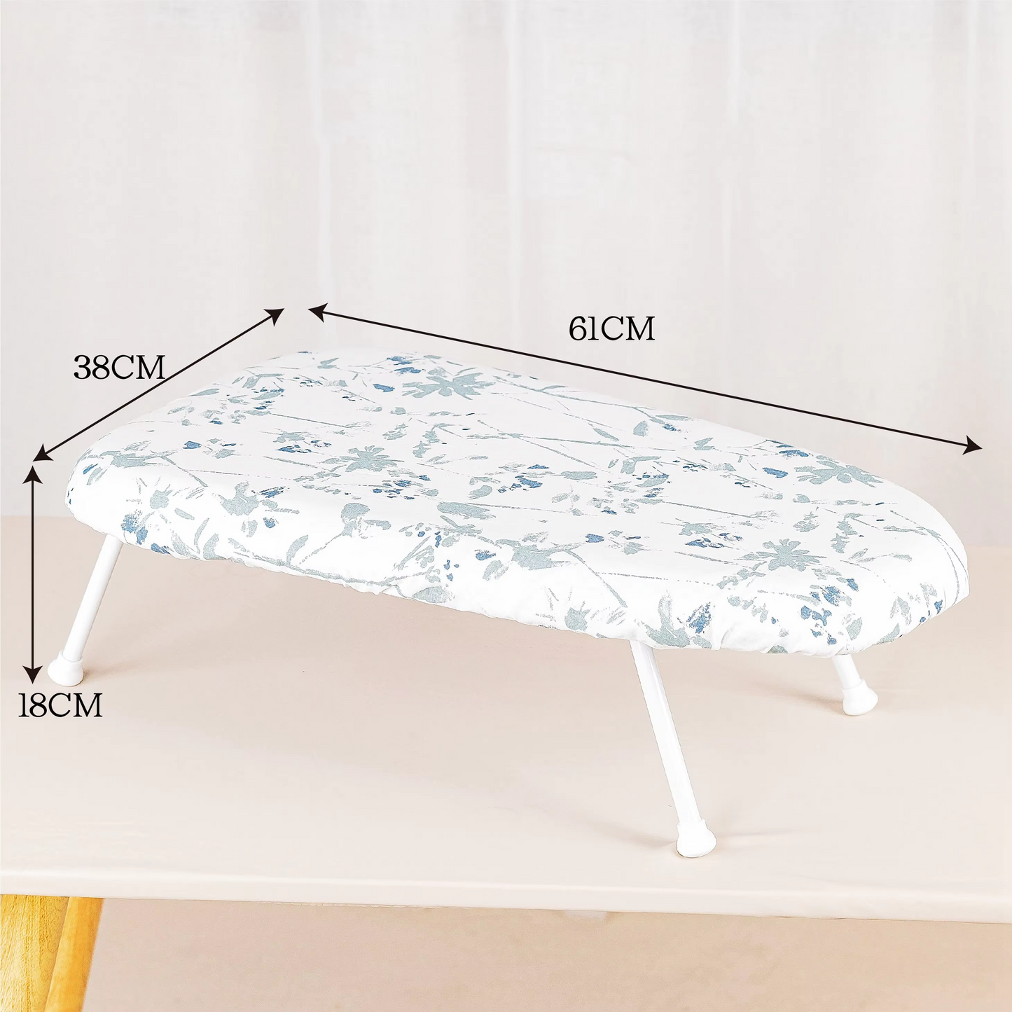 Mini 100% Cotton and Heat Resistant Cover Folding Ironing Board for Wardrobe and Bathroom Cleaning Europe Style Design
