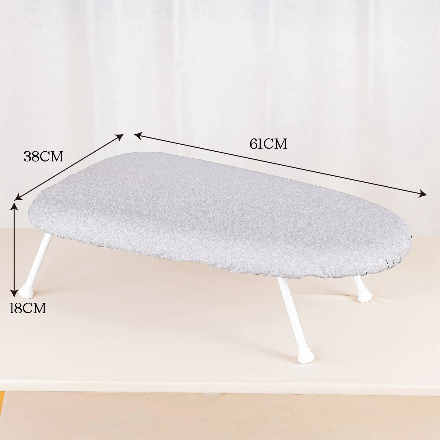 Mini 100% Cotton and Heat Resistant Cover Folding Ironing Board for Wardrobe and Bathroom Cleaning Europe Style Design