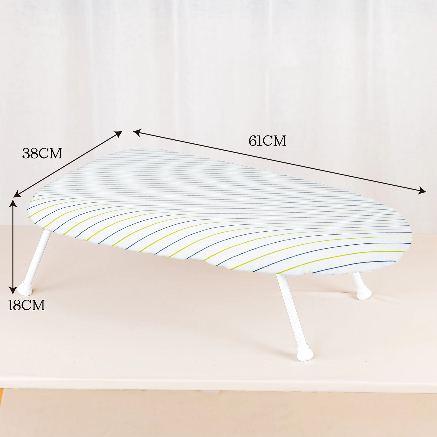 Mini 100% Cotton and Heat Resistant Cover Folding Ironing Board for Wardrobe and Bathroom Cleaning Europe Style Design