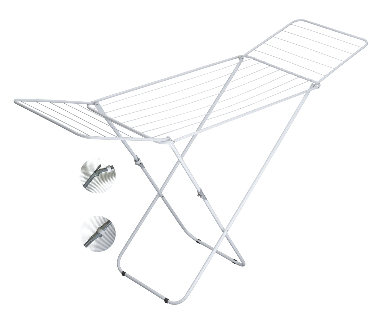 2020 bestseller Standing Rack Metal Balcony clothes hanger folding drying rack cloth with expandable wings