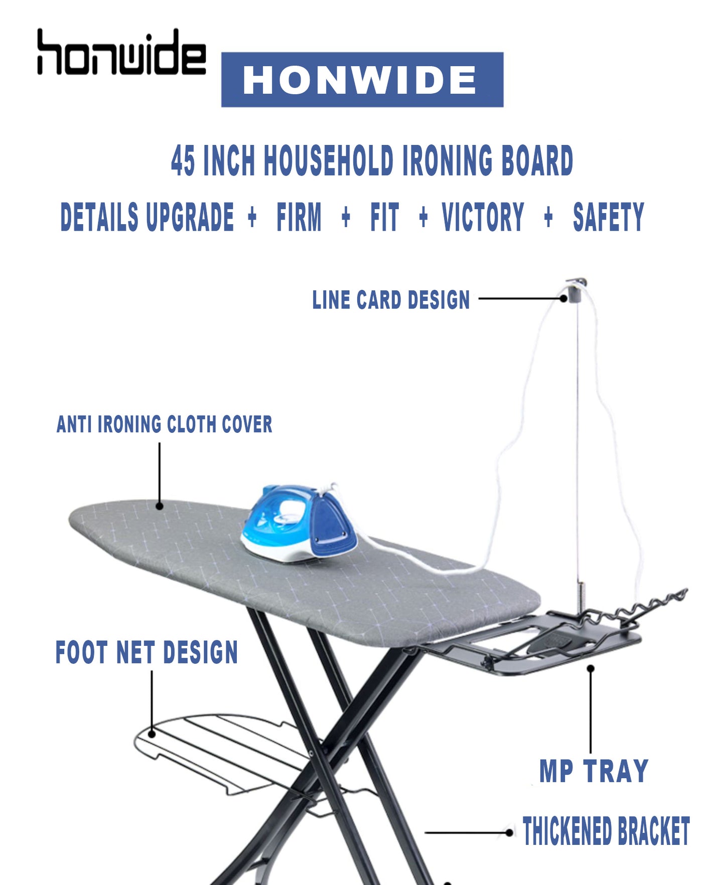 3D breathable household ironing board folding ironing table
